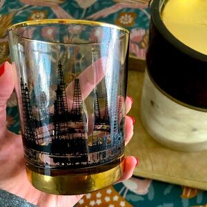 Vintage 1970s Barware Set - 8 glasses, ice bucket, tray